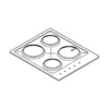 Cooking Top, Inox, 580x500mm